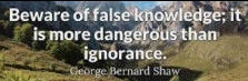 Warning
                                                          on false
                                                          knowledge 